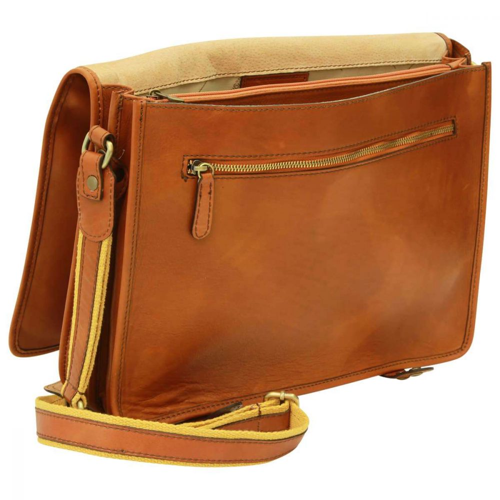 Angler's Bag - Vintage Leather Crossbody Messenger Bag for Men